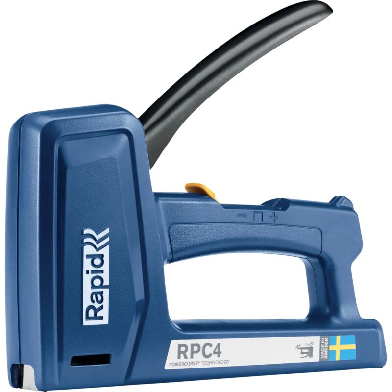 Rapid - RPC4 - Agrafeuse-Cloueuse manuelle professionnelle pour agrafes et clous - 4 en 1, 4 projectiles - Agrafes n°53 / n°13 et Clous n°8 / n°9