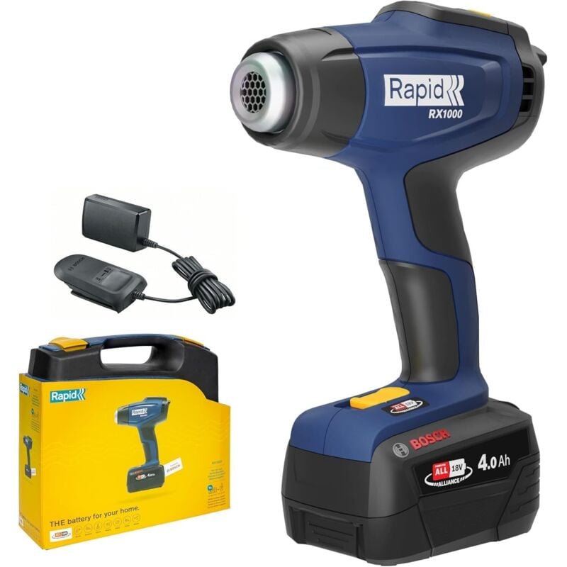 Rapid - RX1000 - Pistolet air chaud à batterie 18V - Coffret complet (batterie + chargeur) - (5001510)