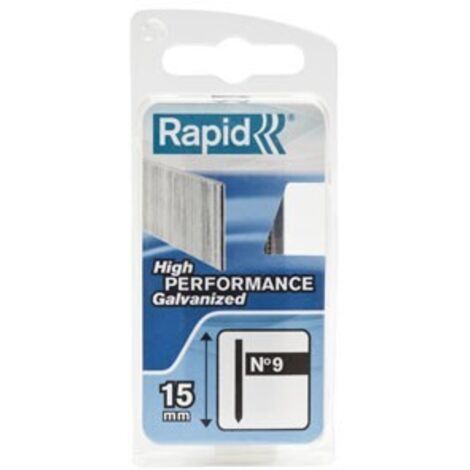 Rapid Stifte Typ 9, 15mm nägel ohne kopf, 1.000 Stk., für tacker, druckluftnagler und elektronagler