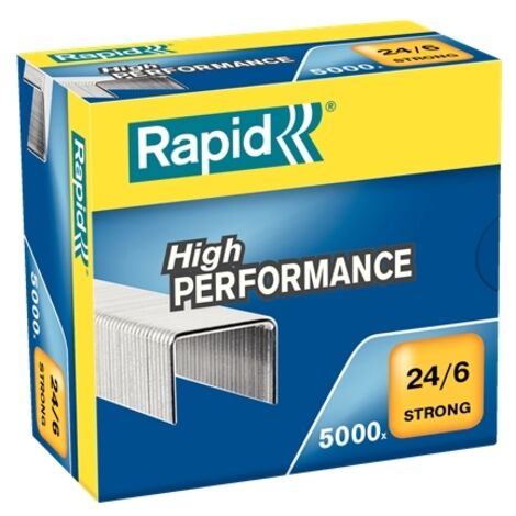 Rapid Strong 24/6 - Heftklammern (verzinkt, Heftkapazität: 30 Blatt, Packung de 5000 St.)