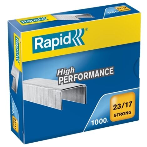 Rapid strong box de 1000 Heftklammern 23/17 - de 110 bis 140 Blätter - verstärkter verzinkter Draht - pin de 17mm
