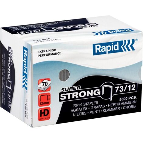 Rapid Super Strong 73 12 mm Graffette Argentate Confezione da 5000