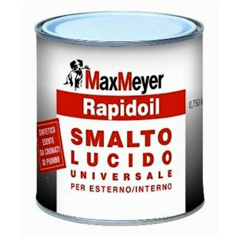 Rapidoil 750ml smalto lucido multiuso a base di speciali resine sintetiche, colori bianco ghiaccio