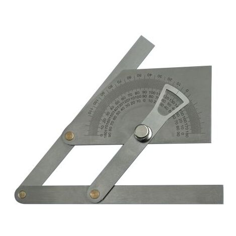 Rapporteur d'angle 160 mm Impérial, Métrique, lame en Acier inoxydable ( Prix pour 1 )
