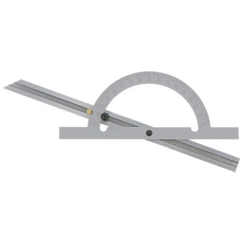 Rapporteur d'angle en acier 400x200mm avec règle coulissante - WILMART - 254613