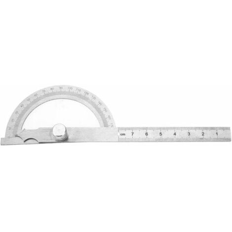 Rapporteur d'angle en acier inoxydable, règle de jauge de Angle Finder d'angle inclinomètre numérique 0-180 degrés 15cm-LIAIKI