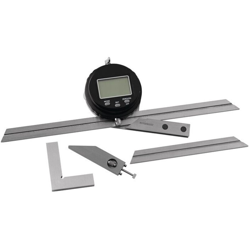 Promat - Rapporteur d'angle longueur des rails 150/300 mm lecture 0,008 degr. 30 ′ numérique