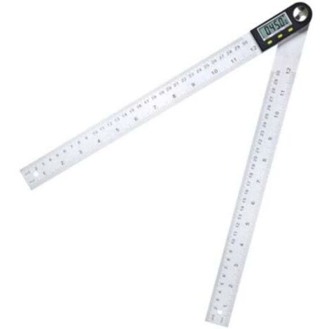 Rapporteur D'Angle Multifonction En Acier Inoxydable Ip54 Pour Le Travail Du Bois, Affichage Numérique, Règle D'Angle 360 Degrés 200Mm