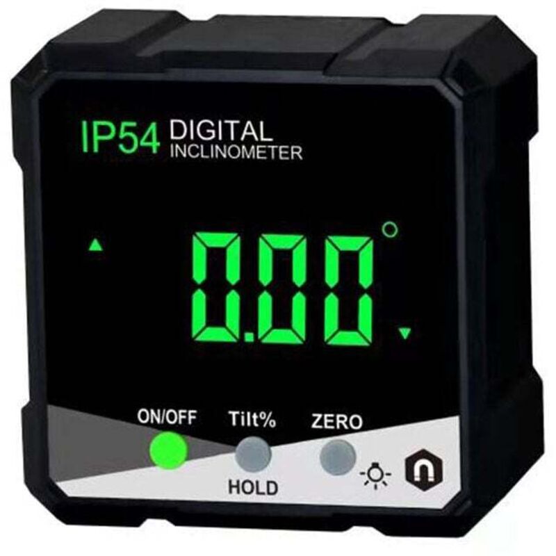Basetbl - Rapporteur d'angle numérique avec écran lcd Mini inclinomètre Outil de mesure d'angle avec base magnétique pour menuisier maison