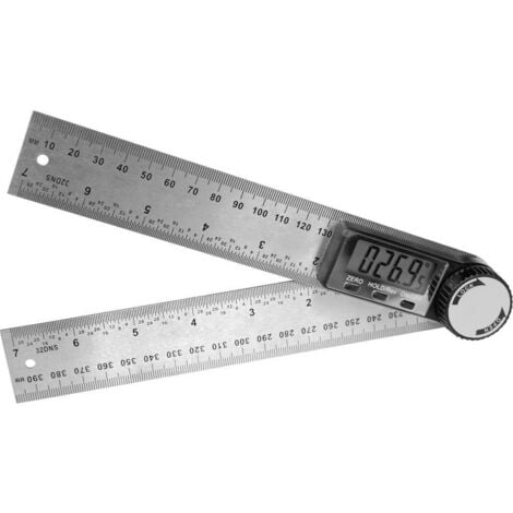 Rapporteur d'angle numérique Brüder Mannesmann M81220 200 x 200 mm 360 °