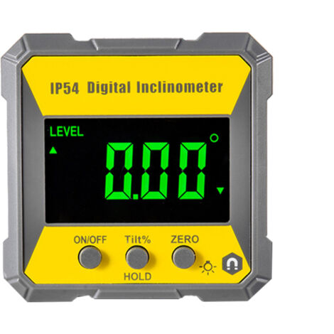 Rapporteur d'angle numérique LCD 4 x 90 degrés, inclinomètre magnétique, précision 0,2°, niveau à bulle, IP54