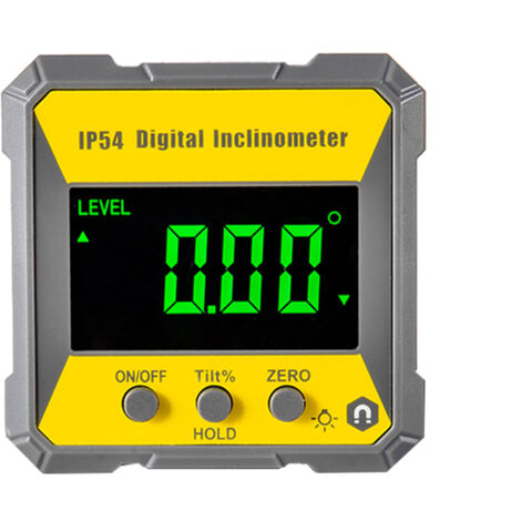 Rapporteur d'angle numérique LCD 4 x 90 degrés, inclinomètre magnétique, précision 0,2°, niveau à bulle, IP54, instrument de nivellement électrique pour machines à bois et réparation automobile