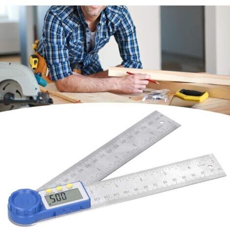 Rapporteur D'angle Numerique, Règle D'angle Inoxydable Pour Menuisier Et Fausse Equerre , Plage De Mesure 360°, Règle En Acier Pour Travaux De Bois Pour De Bricolage, Artisanat Et Bricoleurs