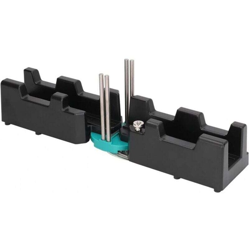 Image of Rapporteur D'angles 2 en 1 Outil de Coupe et Mesure Haute Précision en ABS Noir