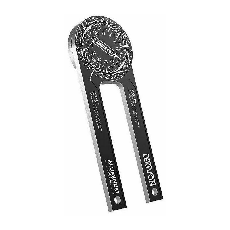 Lucky-88 - Rapporteur de Mesure d'Angle Rapporteur pour Scie à Onglets Règle de Mesure Haute Précision en Plastique Cadran gravé, Angle d'échelle,