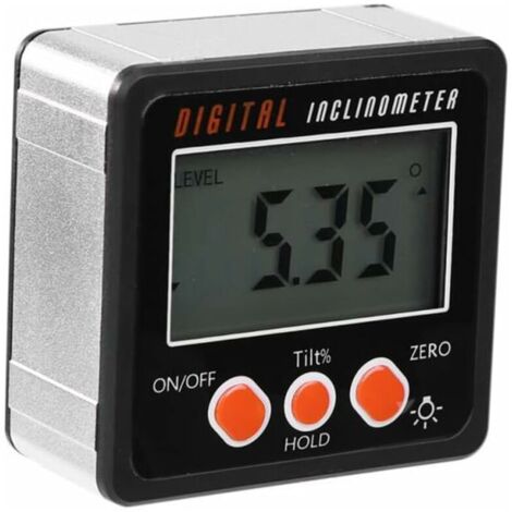 Rapporteur électronique Avec Base Magnétique Angle de Niveau Numérique de 0 à 360° Outil de Mesure Pour Automobile Menuiserie Bâtiment Perceuse etc NE07 Blanc