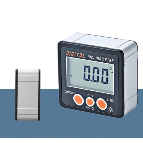 Rapporteur électronique coque en alliage d'aluminium boîte à biseau numérique jauge d'angle compteur aimants Base inclinomètre numérique