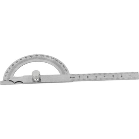 Rapporteur en Acier Inoxydable, Règle D'angle Multifonctionnelle de Haute Précision à 180 °, Jauge D'angle avec Marquages précis pour L'ingénierie, la Mesure D'angle, la.