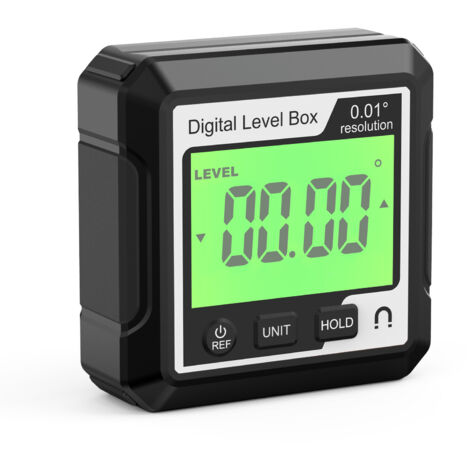 Rapporteur numérique, inclinomètre, niveau, instrument de mesure d'angle, règle magnétique à 90 degrés, jauge d'angle, écran LCD rétroéclairé
