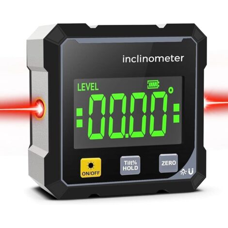 Rapporteur Numérique Laser – Inclinomètre Magnétique LCD 2 Côtés