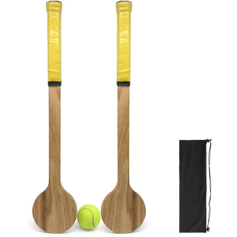 

Raqueta de entrenamiento de tenis con juego de pelotas de tenis Raqueta de practica de precision de tenis de madera Ayuda de entrenamiento de