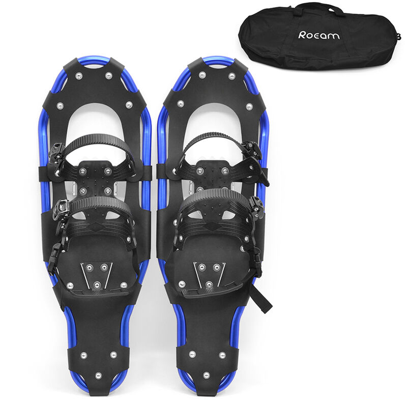 

Raquetas de nieve Mujeres Hombres Zapatos de nieve de aluminio con fijaciones ajustables que llevan la bolsa de asas,Azul, 27 pulgadas