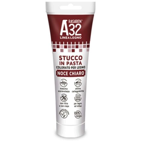 Rasaben Stucco In Pasta Colorato Per Legno A32 Noce Scuro Ml. 150 - 6 Pz
