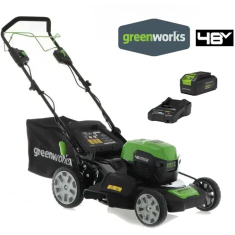 Rasaerba a batteria Greenworks GD48LM51SP semovente batteria 48V 4Ah e carica