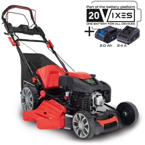 Rasaerba a scoppio semovente avviamento elettrico 225cc 56cm Scheppach ms225-56e