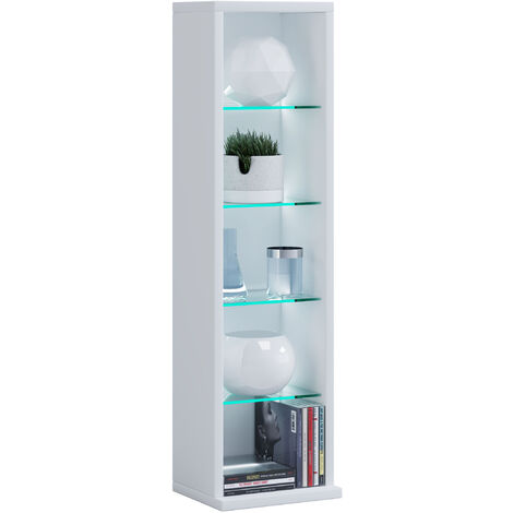 Rasato L Étagère avec 4 tablettes en verre, blanc.
