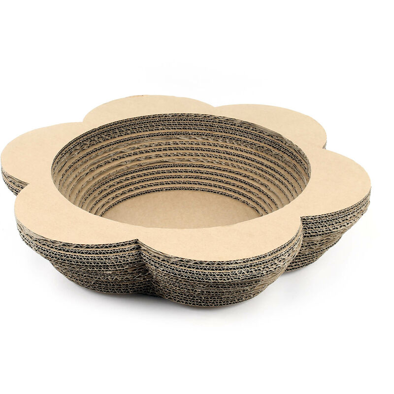 

Rascador de cartón en forma de flor para gatos juguete para gatos de cartón corrugado garras