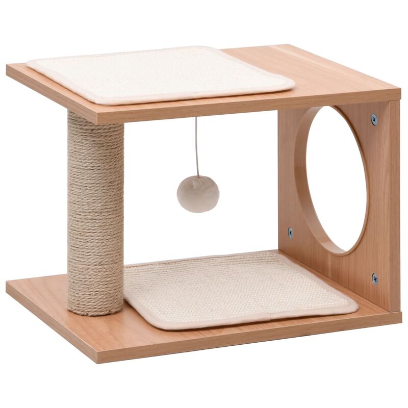 

Rascador gatos pequeños con alfombra rascadora de sisal 30 cm - Marrón