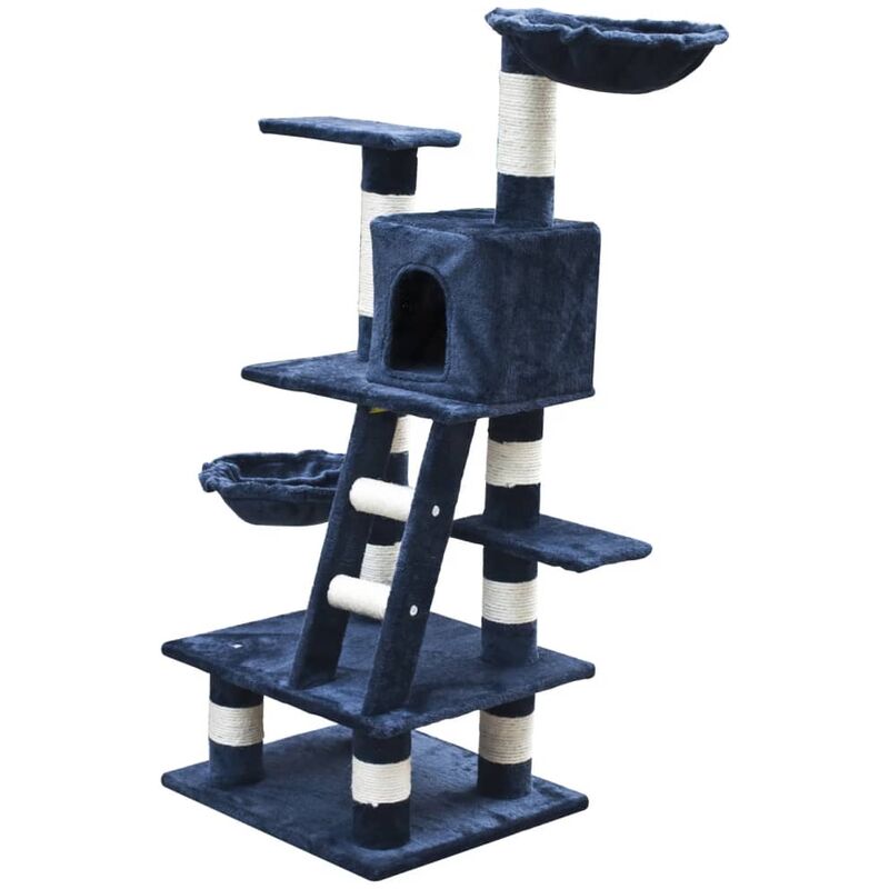 

Vidaxl - Rascador Para Gatos 122 cm Color Azul Oscuro Felpa Gimnasio - Azul