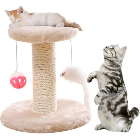 Rascador para gatos con plataforma de felpa, árbol para gatos, rascador para gatos