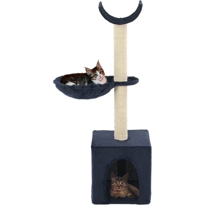 

Rascador para gatos con poste de sisal 105 cm azul