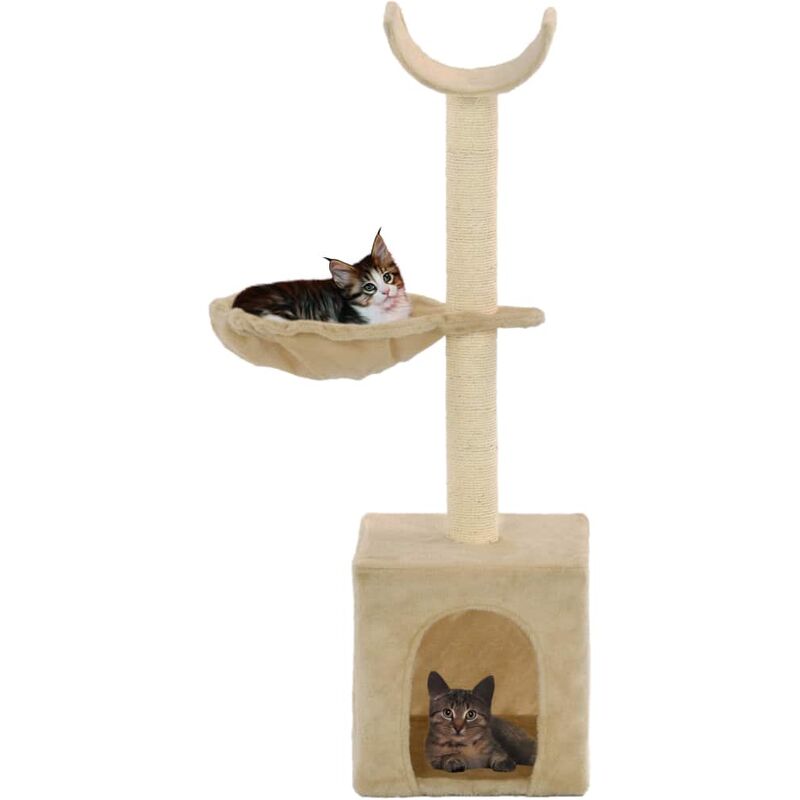 

Rascador para gatos con poste de sisal 105 cm beige