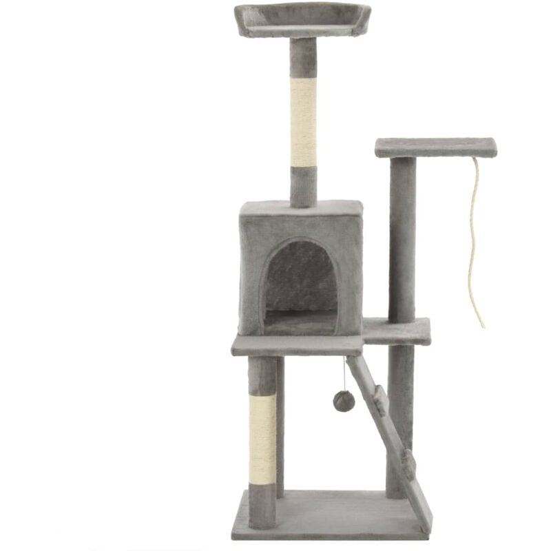 

vidaXL Rascador para Gatos con Poste de Sisal 120 cm Gris - Gris