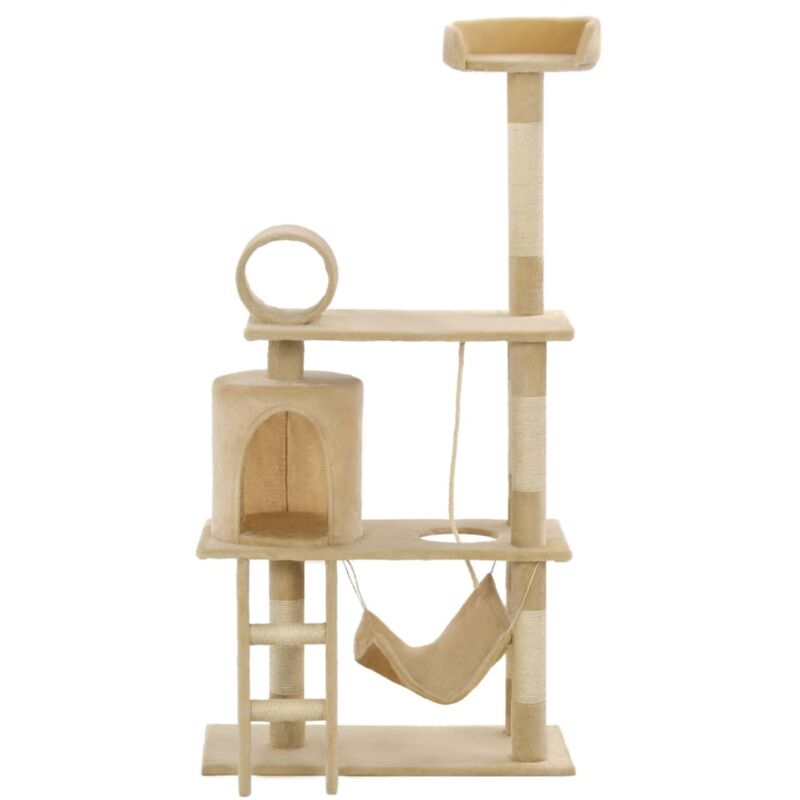 

vidaXL Rascador para gatos con poste de sisal 140 cm beige - Beige
