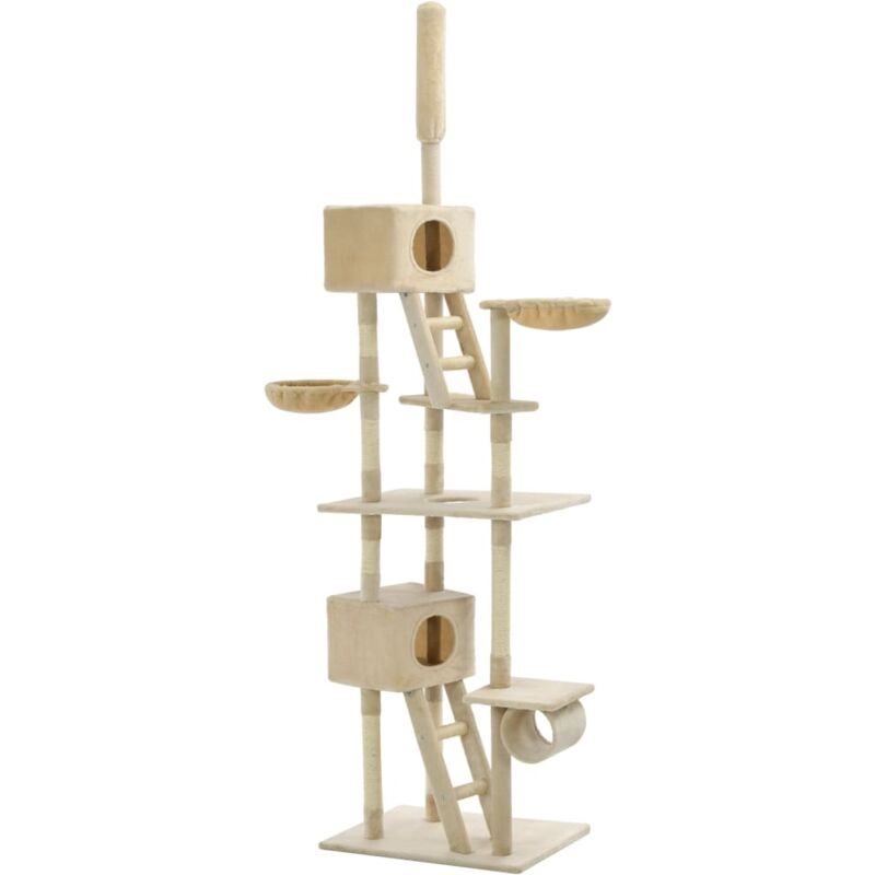 

vidaXL Rascador para Gatos con Poste de Sisal 230-260 cm Beige - Beige