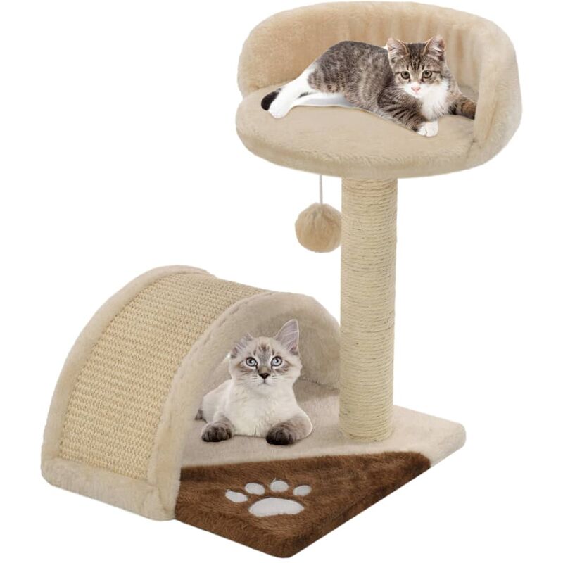 

Youthup - Rascador para gatos con poste de sisal 40 cm beige y marrón - Beige
