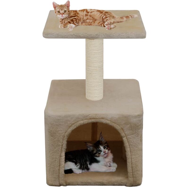 

Rascador para gatos con poste de sisal 55 cm beige