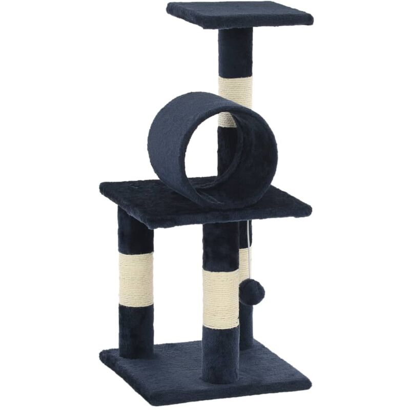 

vidaXL Rascador para gatos con poste de sisal 65 cm azul oscuro - Azul