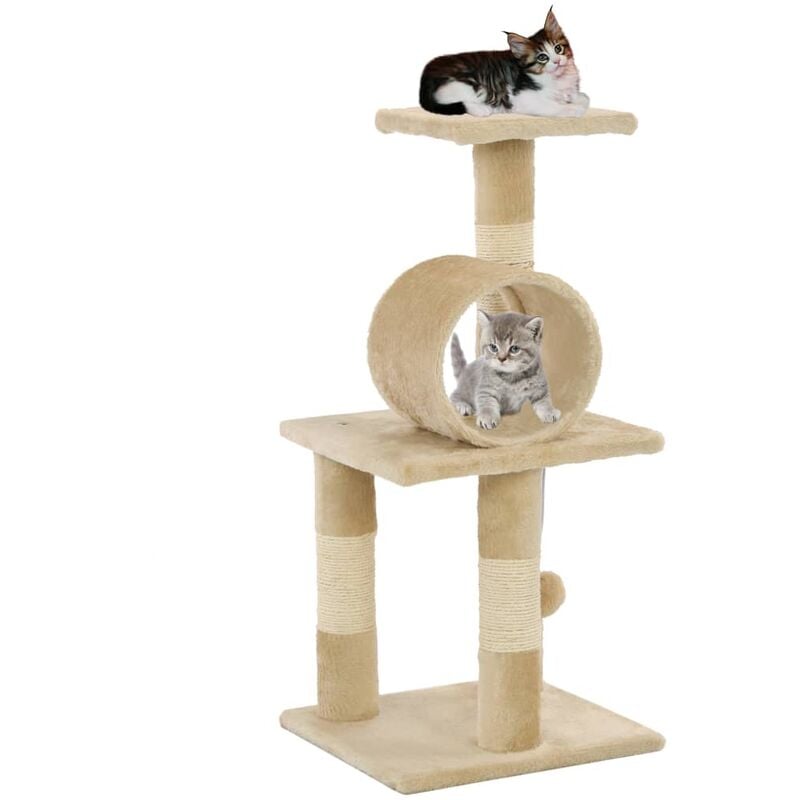 

Rascador para gatos con poste de sisal 65 cm beige - Beige