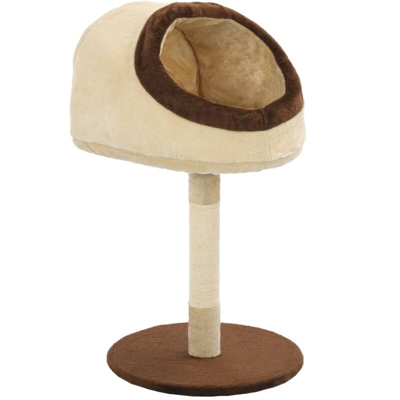 

vidaXL Rascador para gatos con poste de sisal 72 cm beige y marrón - Multicolor