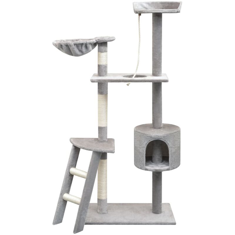 

Rascador para gatos con poste rascador de sisal 150 cm gris - Gris