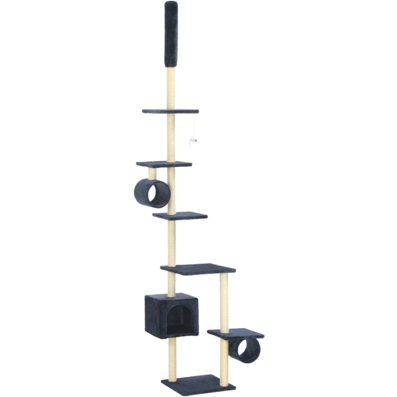

vidaXL Rascador para Gatos con Poste de Sisal 260 cm Azul Oscuro - Azul