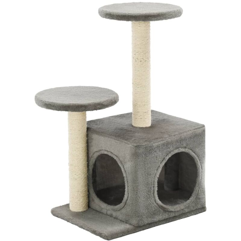 

vidaXL Rascador para Gatos con Poste de Sisal 60 cm Gris - Gris