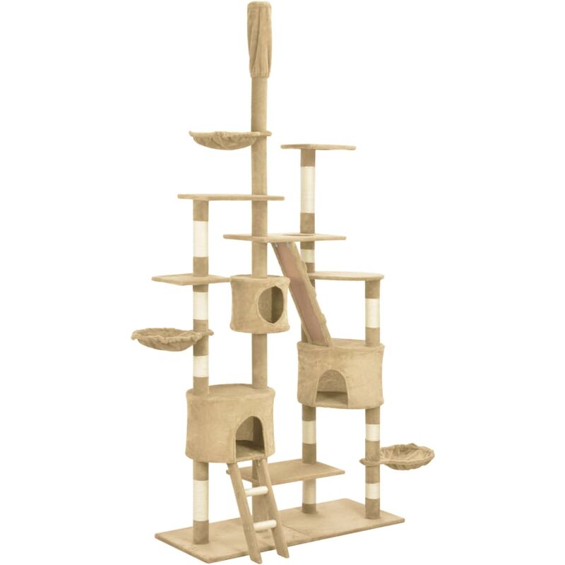 

vidaXL Rascador para gatos con postes de sisal 255 cm beige - Beige