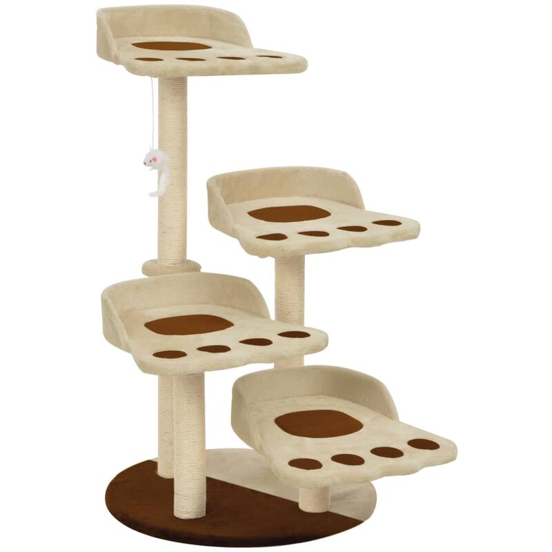 

Rogal Home&Deco Rascador para gatos con postes de sisal marrón 90 cm