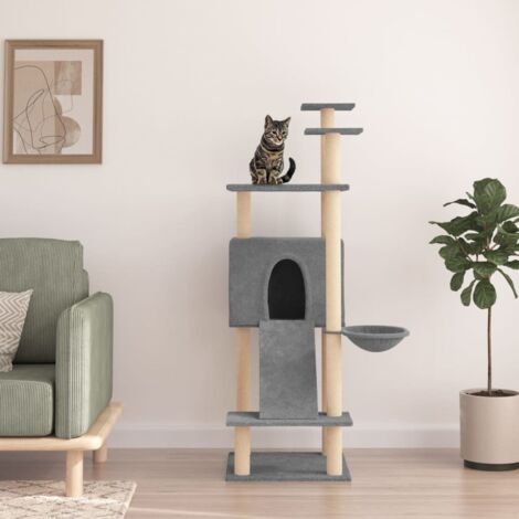 Sofá rascador para gatos, protección de muebles de sisal natural, rascador  de esquina para sofá para sofá, silla, fácil instalación. (gris oscuro